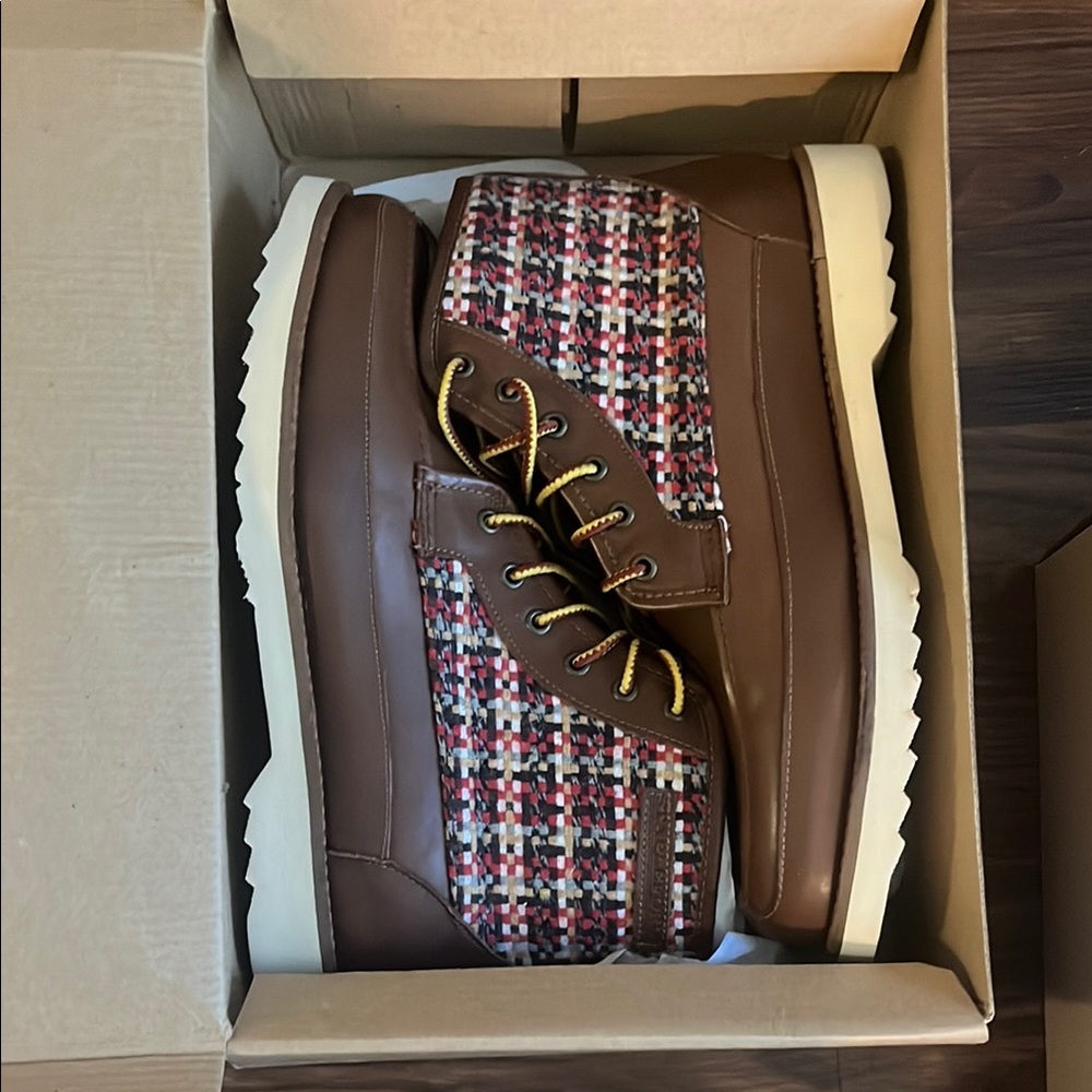 Urban Outfitters Brown and Multicolor Chukka Boots